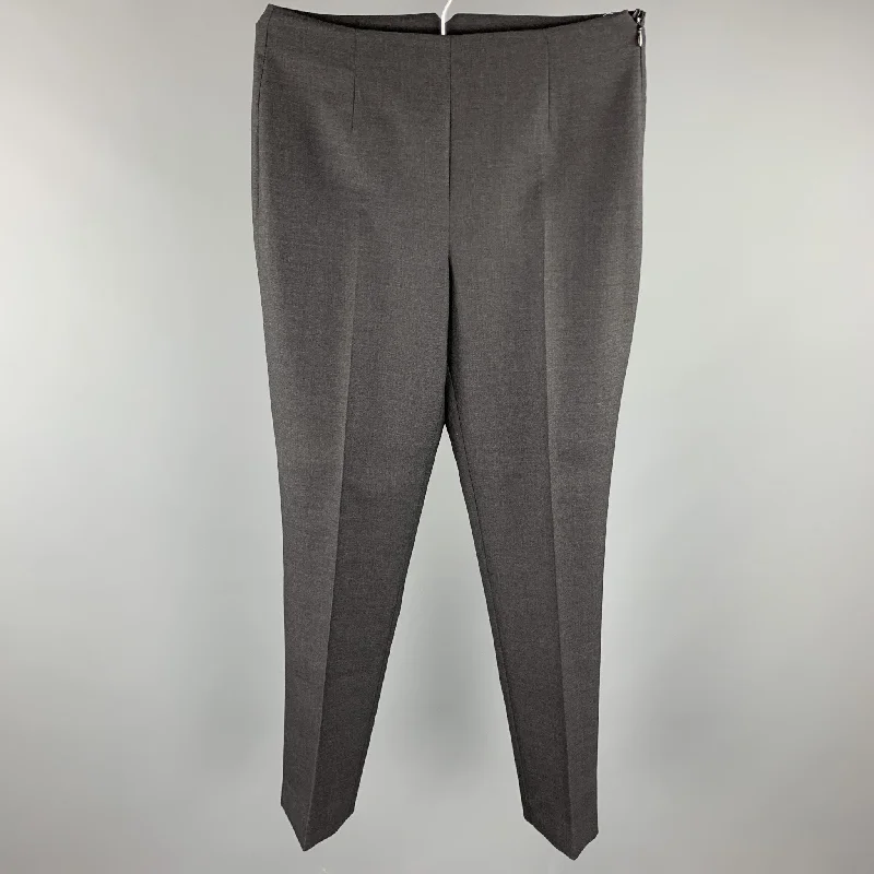 RALPH LAUREN COLLECTION Size 4 Grey Pleated Dress Pants Fashionable Sporty Pants