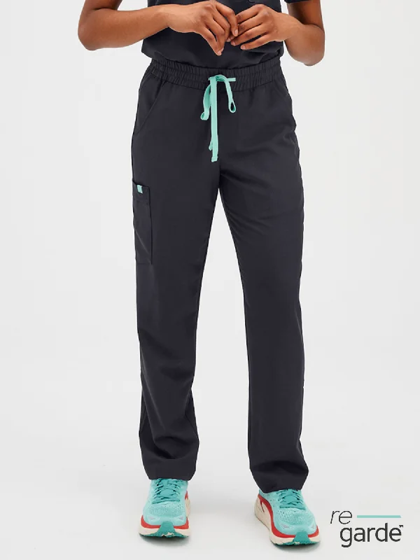 JULIETA RE-GARDE™ - CHARCOAL - Straight Cut Scrub Pants - SILVADUR™ Classic Chino Pants