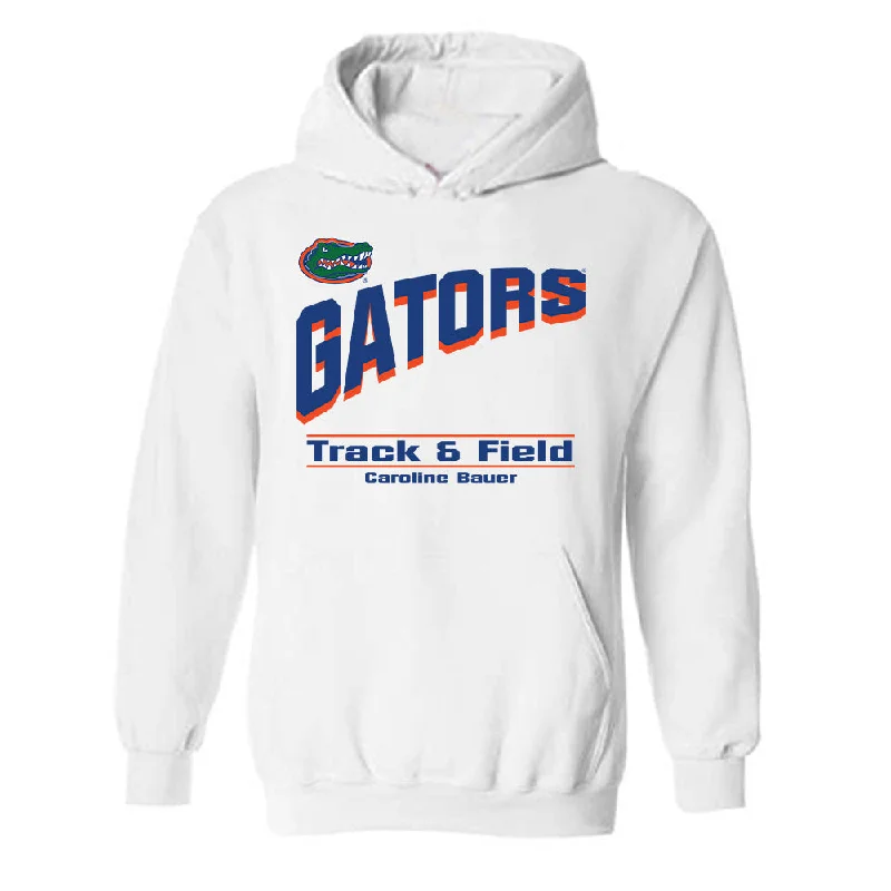 Florida - NCAA Women's Track & Field : Caroline Bauer - Hooded Sweatshirt Hoodie with Full-Zip Functional Layering