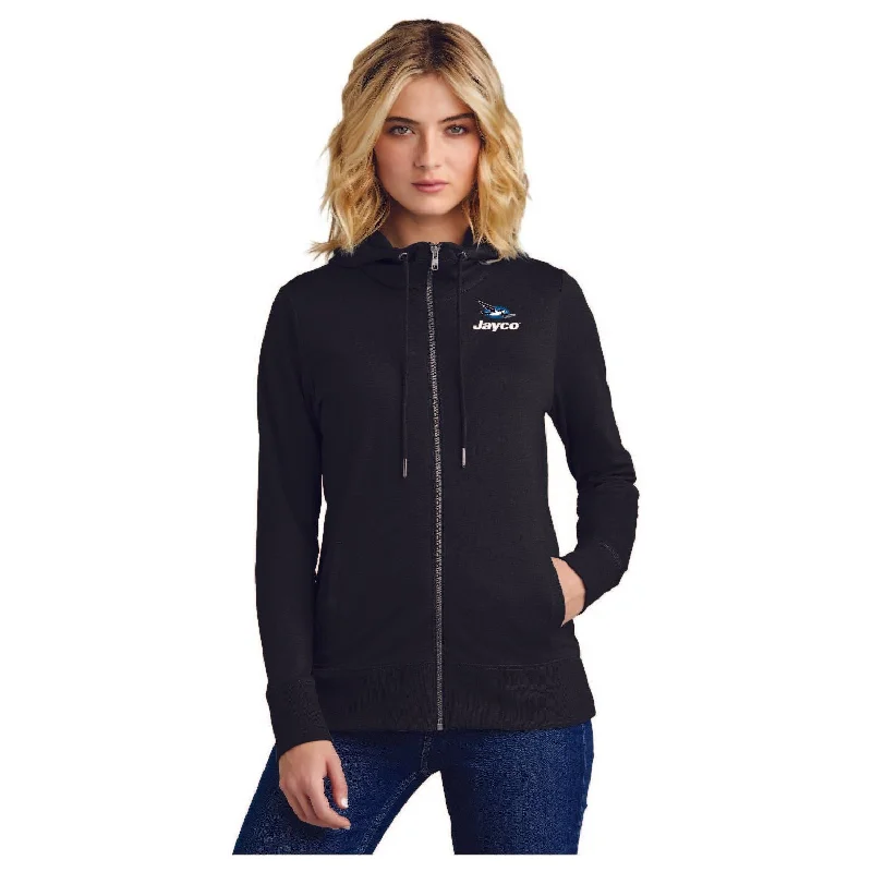 District® Women’s Featherweight French Terry™ Full-Zip Hoodie - DT673 Hoodie with Lace Feminine Delicate