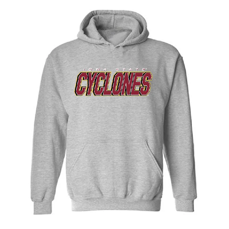 Iowa State - NCAA Women's Track & Field : Brooke Naughton - Classic Shersey Hooded Sweatshirt Hoodie with Hem Embroidery Detailed Premium