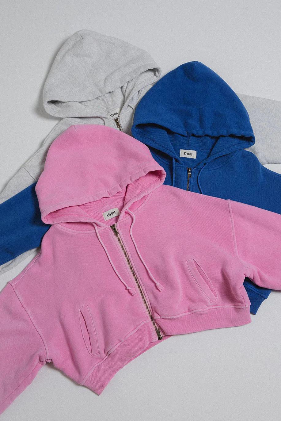 BABYDOLL CROP ZIP HOODIE Hoodie Sweatshirt Pullover