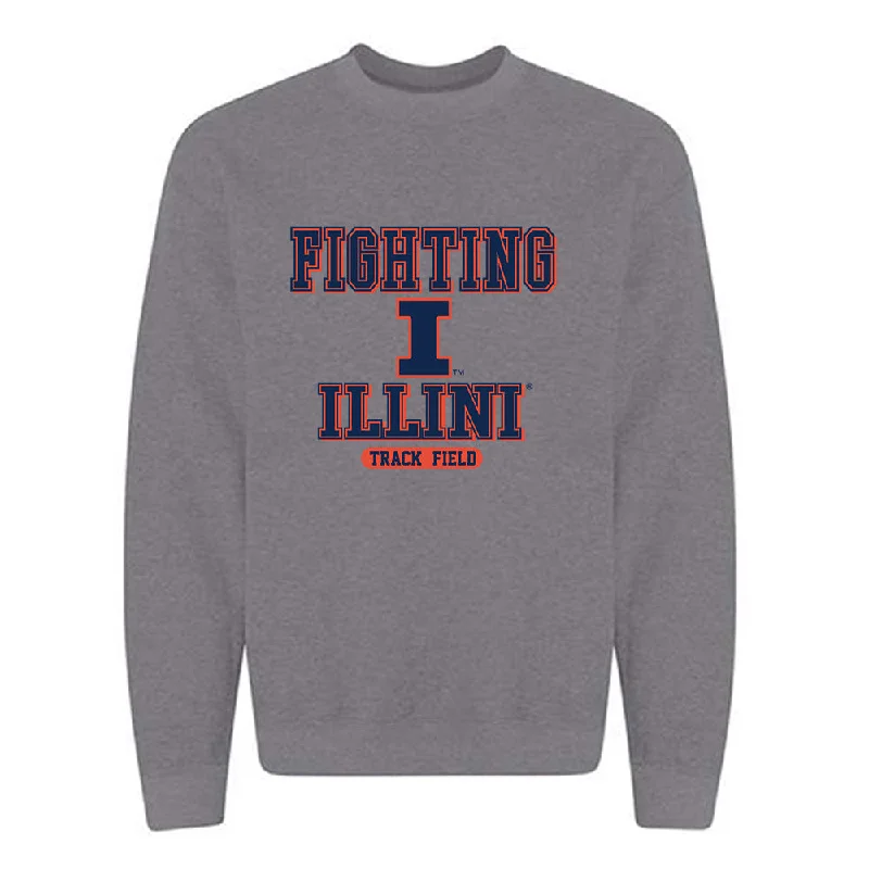 Illinois - NCAA Women's Track & Field (Outdoor) : Azariyah Bryant - Classic Shersey Crewneck Sweatshirt Hoodie with Puffed Sleeves Voluminous Trendy