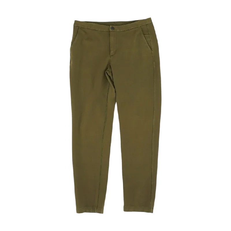 Olive Solid Active Pants Fashionable Tapered Leg Pants