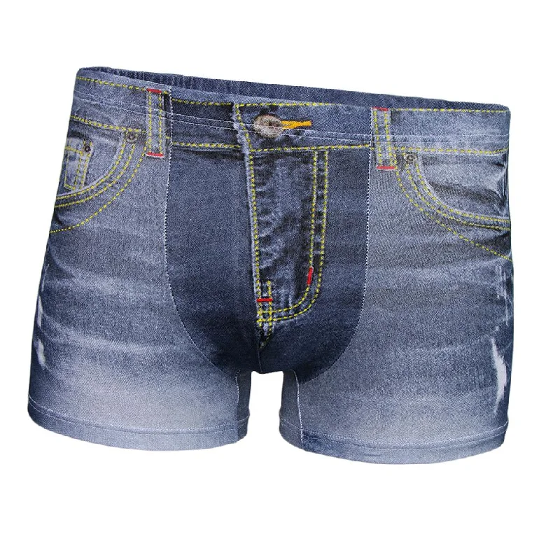 Mens Printing Boxers Trunks Pants Briefs Shorts Cotton Underwear Gray XL Formal Linen Trousers