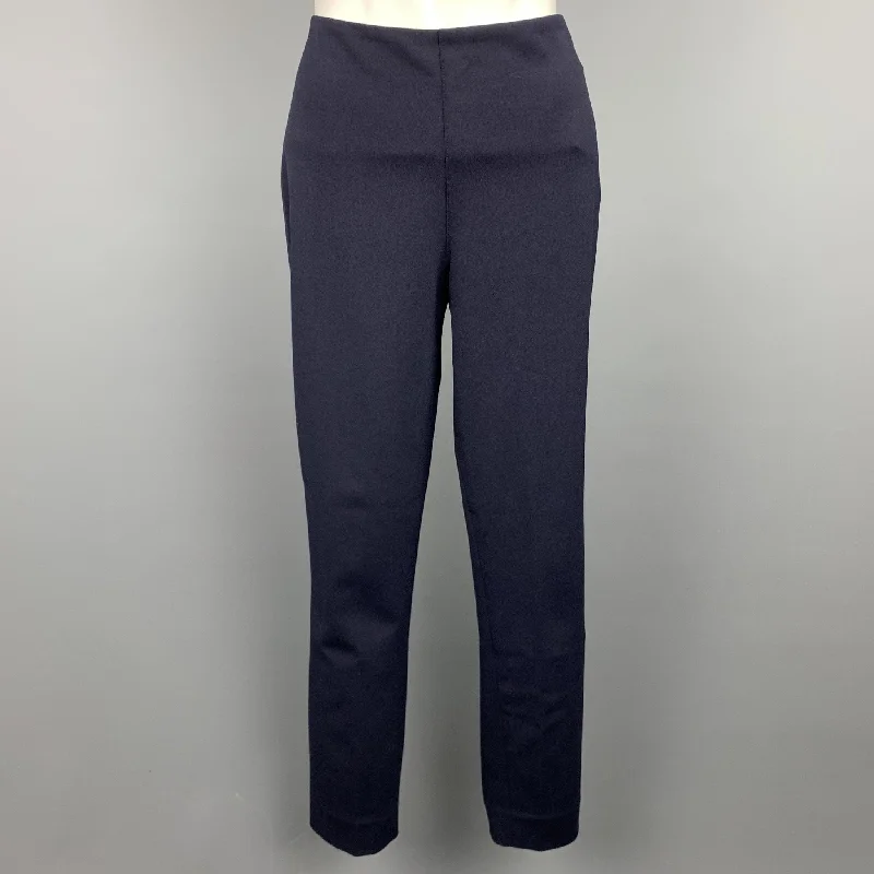 RALPH LAUREN Black Label Size 2 Navy Wool Blend Dress Pants Soft Stretch Pants