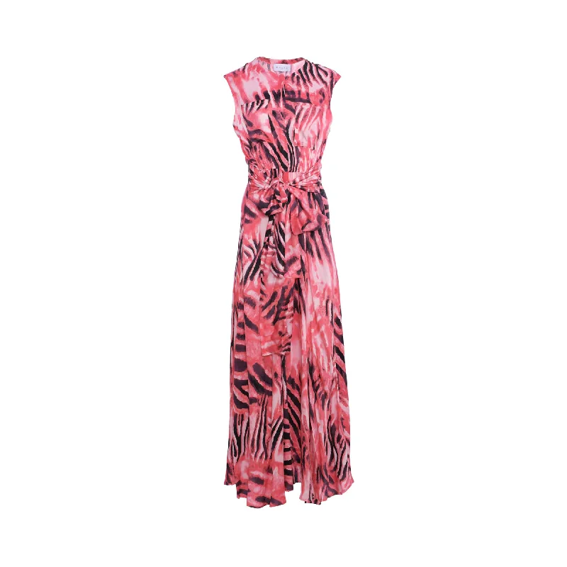 Gaelle Women's Pink Fenicottero Long Dress Tunics Evening elegant