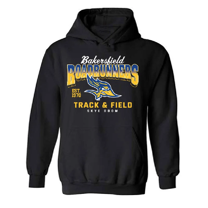 CSU Bakersfield - NCAA Women's Track & Field : Skye Odom - Classic Fashion Shersey Hooded Sweatshirt Hoodie with Zipper Placket Modern Functional