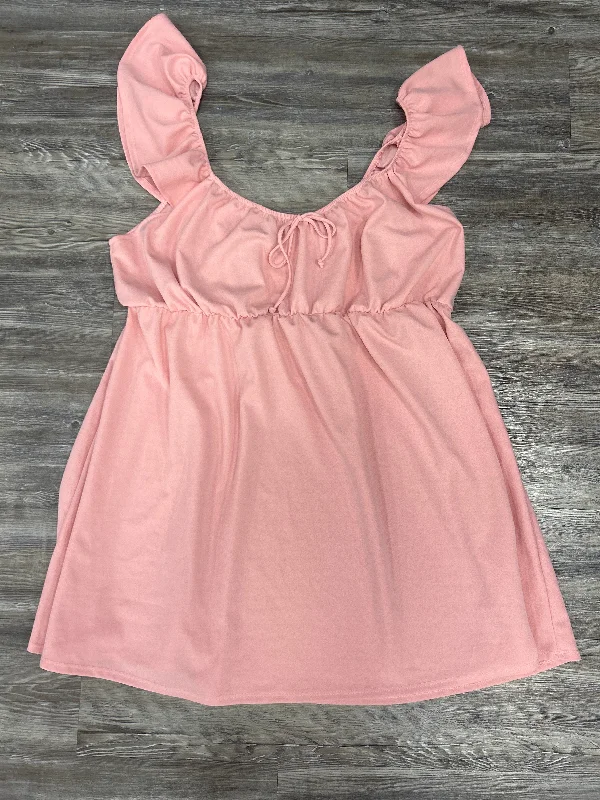 Dress Casual Midi By Arula In Pink, Size: 2x Tunics Bridal satin