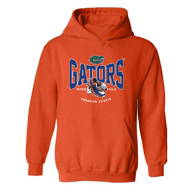 Florida - NCAA Women's Track & Field : Gracelyn Leiseth - Fashion Shersey Hooded Sweatshirt Hoodie with Fur Luxurious Winter
