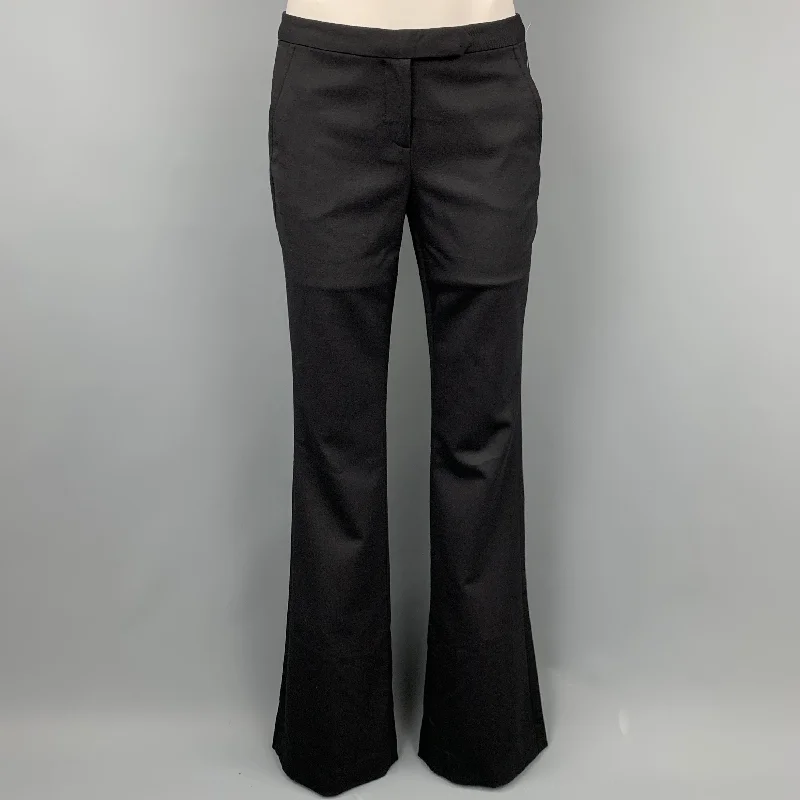 A.L.C. Size 6 Black Wool Blend Dress Pants Elegant Trouser Pants