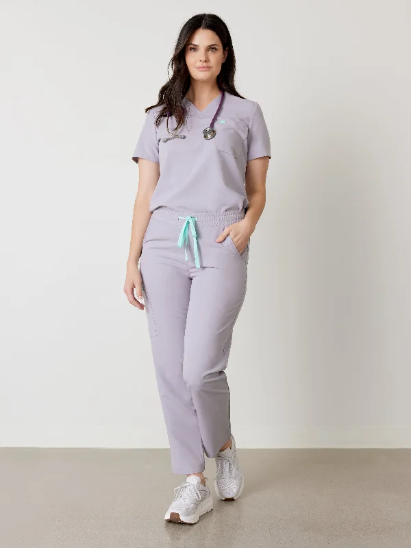 JULIETA RE-GARDE™ - PEARL - Straight Cut Scrub Pants - SILVADUR™ Formal Slim Pants