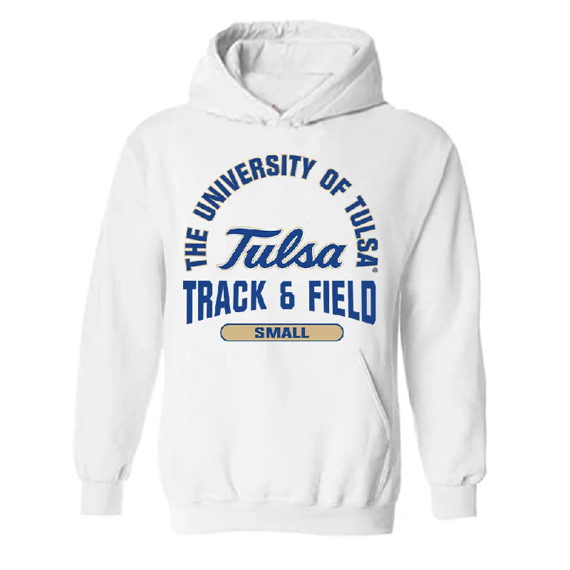 Tulsa - NCAA Women's Track & Field : Anastasia Small - Classic Fashion Shersey Hooded Sweatshirt Hoodie with Belted Waist Structured Tailored