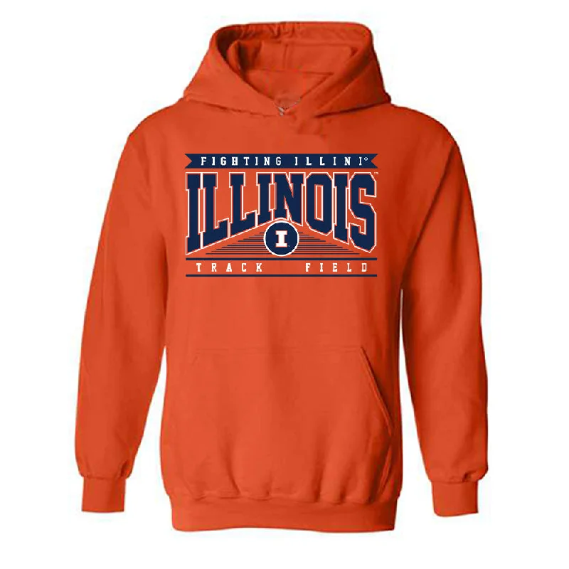 Illinois - NCAA Women's Track & Field (Outdoor) : Azariyah Bryant - Classic Shersey Hooded Sweatshirt Hoodie with Set-In Sleeves Structured Classic