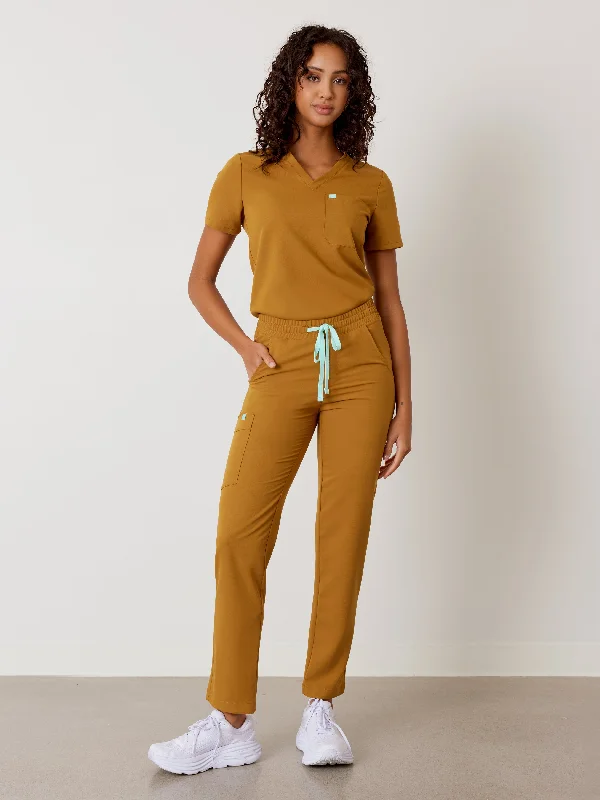 JULIETA RE-GARDE™ - BRONZE - Straight Cut Scrub Pants - SILVADUR™ Classic Straight Pants