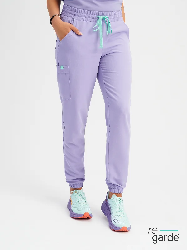 ROSIE RE-GARDE™ - LAVENDER - Jogger Scrub Pants - FINAL SALE Chic Faux Leather Pants