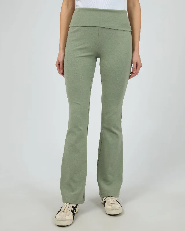 Elina Flare Pant Khaki Comfy Cargo Trousers