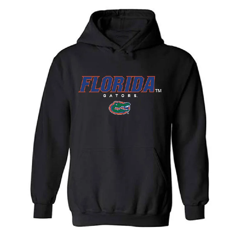 Florida - NCAA Women's Track & Field : Caroline Bauer - Hooded Sweatshirt Hoodie with Exposed Zipper Edgy Industrial