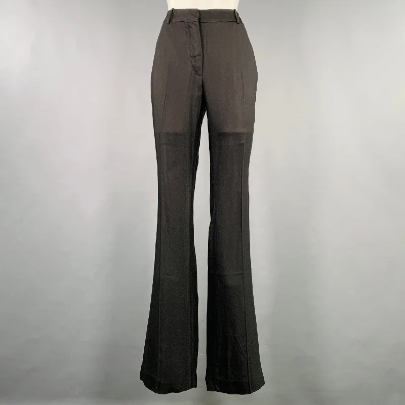 RAG & BONE Size 8 Donna Black Viscose Blend Straight Dress Pants Classic Bootcut Trousers