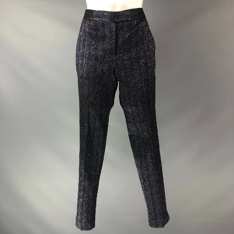 PAUL SMITH Size 4 Black Silver Polyester Dress Pants Comfy Athletic Pants