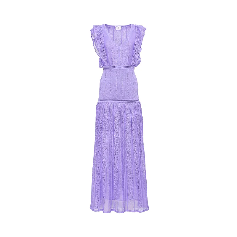 Nenette Women's Lilac Long Dress Tunics Long Elegant