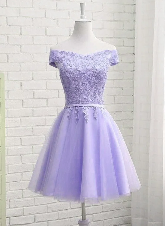 Light Purple Short New Style Homecoming Dress 2019, New Party Dress 2019 cg1921 Tunics Silk luxurious