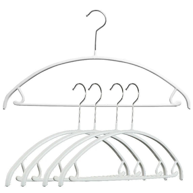 Euro, 36-U, Pant Bar/Skirt Hook Hanger Narrow Version, White Sleek Black Pants