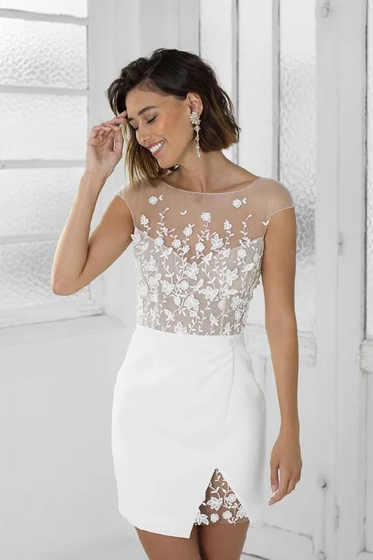 perfect white bridal party dress  homecoming dress  cg10352 Tunics Fashionable trendy