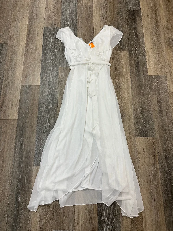 Dress Casual Maxi By Baltic Born In White, Size: 3x Tunics Satin smooth