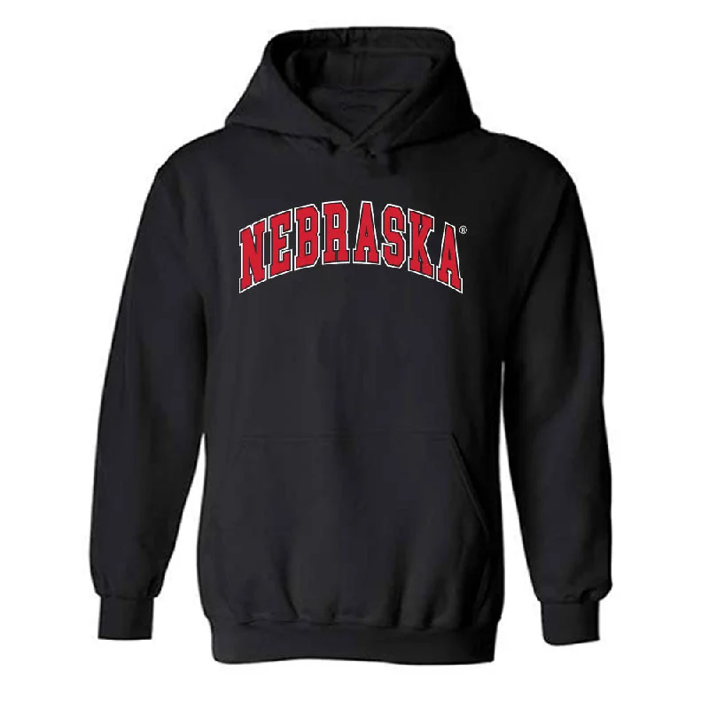 Nebraska - NCAA Women's Track & Field : Quincy Hubert - Generic Shersey Hooded Sweatshirt Hoodie with Hem Ribbing Snug Secure