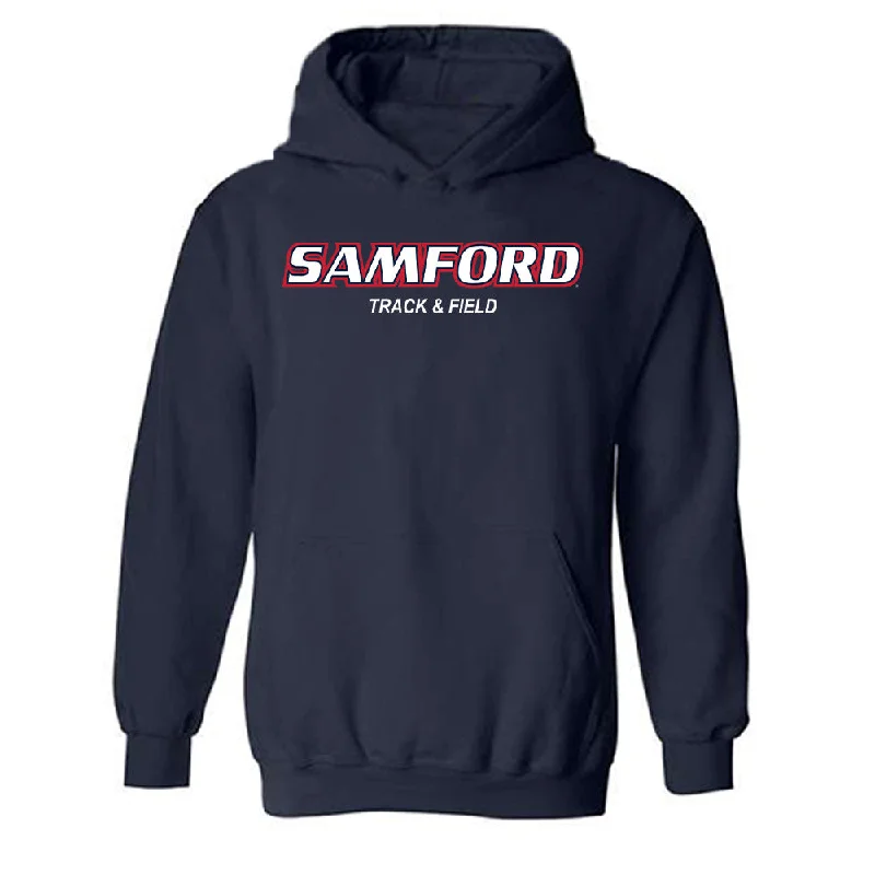 Samford - NCAA Women's Track & Field : Rashni Walker - Hooded Sweatshirt Hoodie with Pattern Geometric Abstract