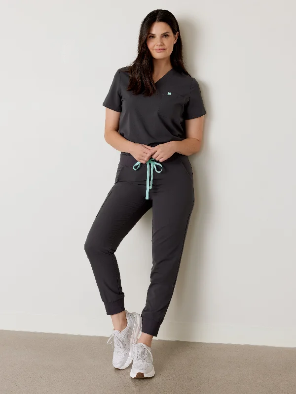 DEMI RE-GARDE™ - CHARCOAL - Jogger Scrub Pants - SILVADUR™ Classic Bootcut Trousers