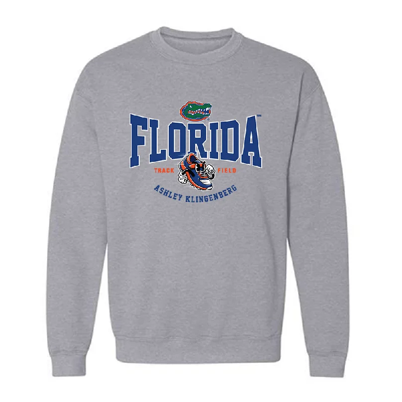 Florida - NCAA Women's Track & Field : Ashley Klingenberg - Fashion Shersey Crewneck Sweatshirt Hoodie with Slim Fit Tailored Modern