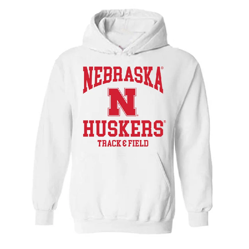 Nebraska - NCAA Women's Track & Field : Quincy Hubert - Generic Shersey Hooded Sweatshirt Hoodie with Hem Elastic Stretchable Comfortable