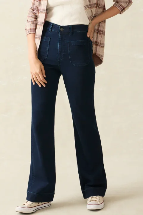 Women's Stretch Terry Patch Pocket Pant Soft Stretch Pants
