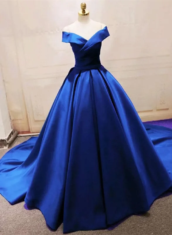 Royal Blue Party Dress, Prom Dress , Long Formal Gowns Tunics Business professional