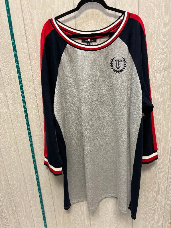Dress Casual Short By Tommy Hilfiger In Grey & Red, Size: 3x Pencil Office Professional
