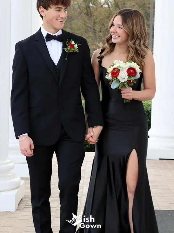 Sexy Black Sweetheart Side Slit Mermaid Long Party Dress Prom Dresses ,WGP1015 Tunics Top Casual