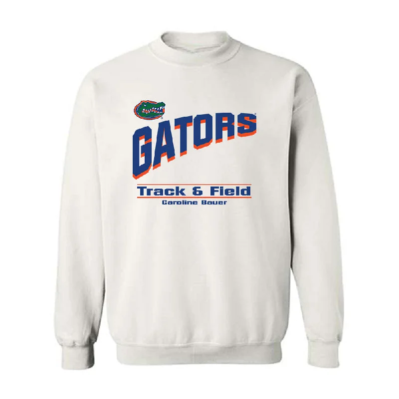 Florida - NCAA Women's Track & Field : Caroline Bauer - Crewneck Sweatshirt Hoodie with Hem Embroidery Detailed Premium