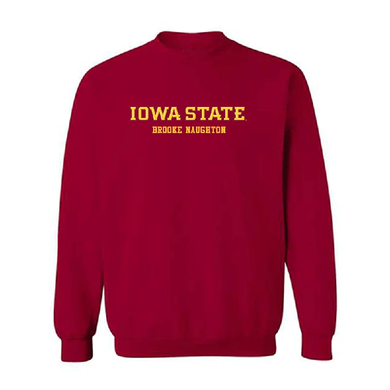 Iowa State - NCAA Women's Track & Field : Brooke Naughton - Classic Fashion Shersey Crewneck Sweatshirt Hoodie with Side Slits Relaxed Casual