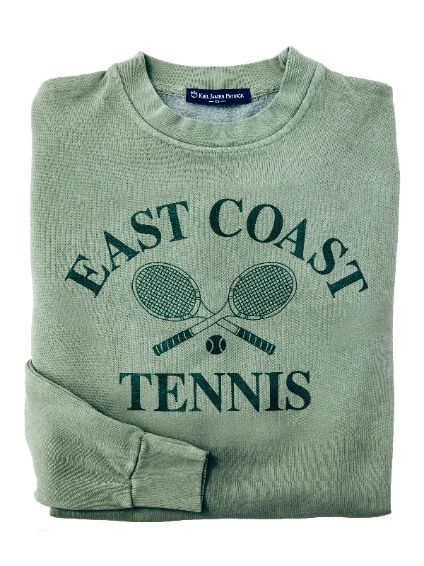 East Coast Tennis Sweatshirt Hoodie with Bell Sleeves Flared Feminine