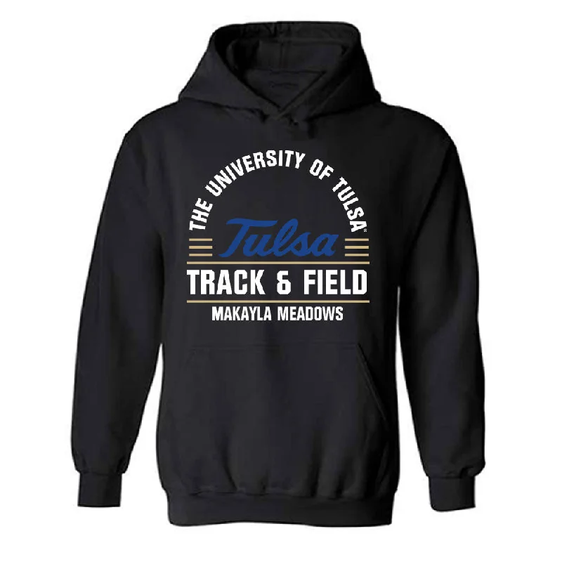 Tulsa - NCAA Women's Track & Field : Makayla Meadows - Classic Fashion Shersey Hooded Sweatshirt Hoodie with Button Placket Classic Preppy