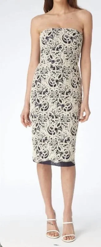 Heidi Dress Blue Paisley Embroidery Tunics Sophisticated sleek