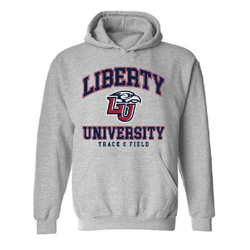 Liberty - NCAA Women's Track & Field : Leah Wood - Generic Shersey Hooded Sweatshirt Hoodie with Magnetic Closure Innovative Modern