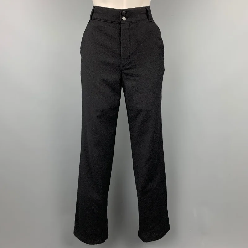 RAG & BONE Size 4 Black Wool Straight Leg Dress Pants Classic Bootcut Trousers