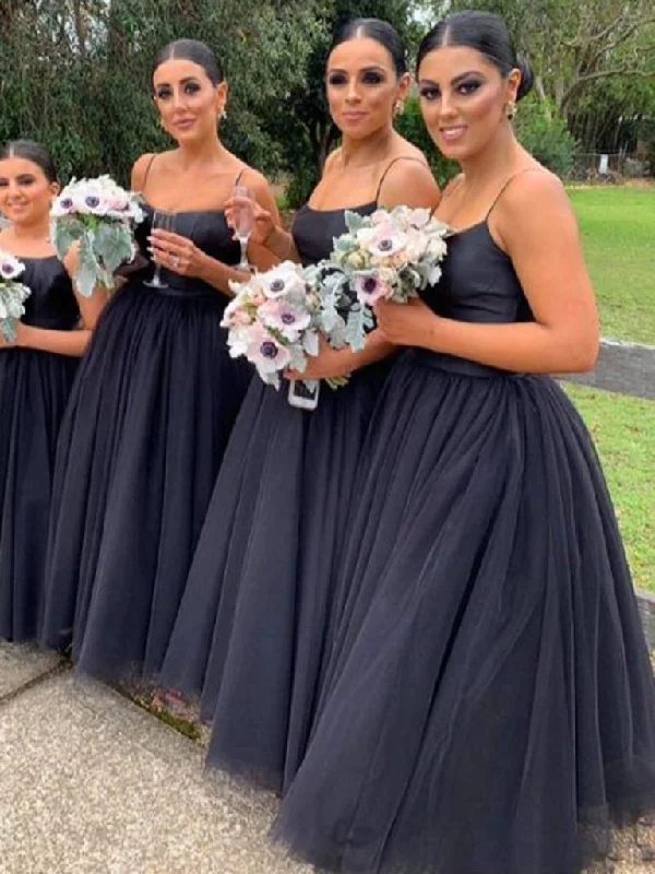 Sleeveless Spaghetti Straps Ball Gown Floor-Length Wedding Party Dress,DS3752 Tunics Plaid country