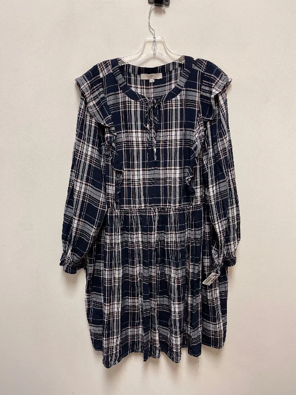 Dress Casual Short By Loft In Navy, Size: 2x Tunics Wedding white