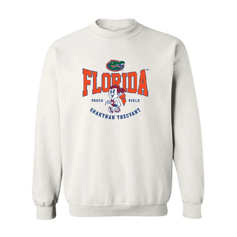 Florida - NCAA Women's Track & Field : Shakynah Tresvant - Fashion Shersey Crewneck Sweatshirt Hoodie with Lace Feminine Delicate