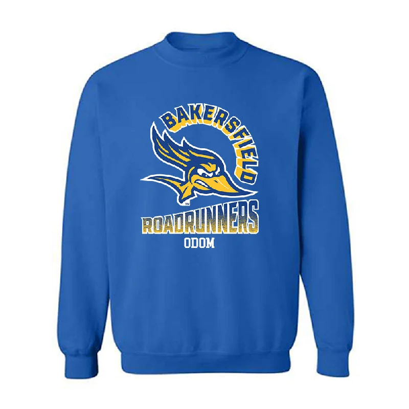 CSU Bakersfield - NCAA Women's Track & Field : Skye Odom - Classic Fashion Shersey Crewneck Sweatshirt Hoodie with Mock Neck Collared Structured