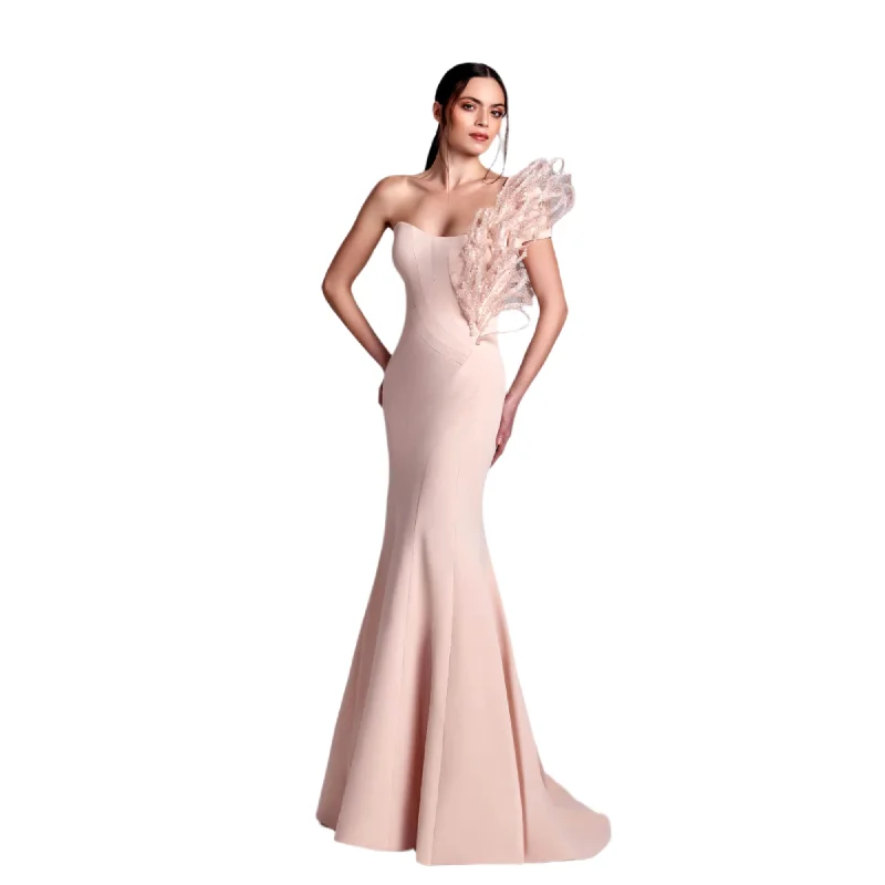 Gaby Charbachy Women's Pink Long Elegant Dress Tunics Luxurious high-end